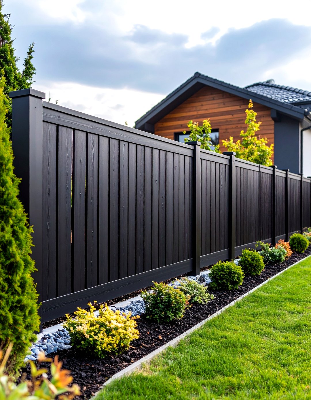 24 Black Fence Ideas for Modern Privacy and Style Now - Too Much Time
