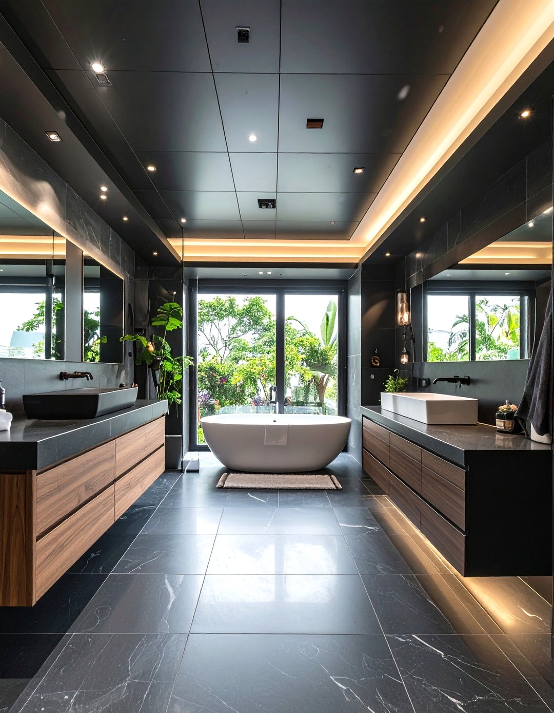 24 Black Tile Bathroom Ideas That Elevate Dark Baths - Too Much Time