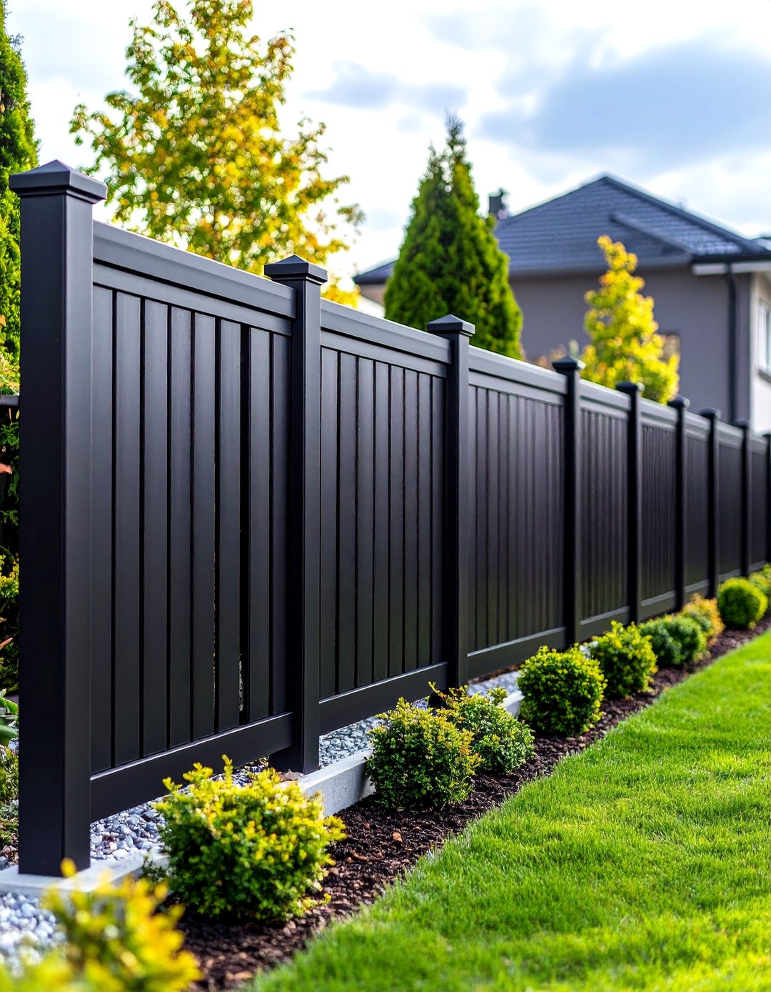 24 Black Fence Ideas for Modern Privacy and Style Now - Too Much Time