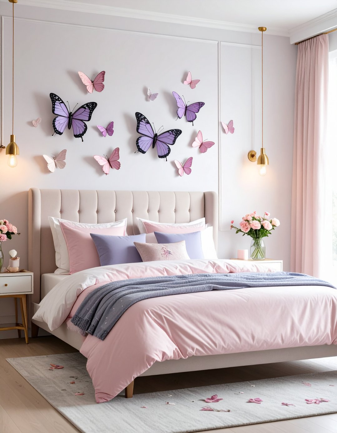 24 Butterfly-themed Room Ideas: Delicate Color Palette - Too Much Time