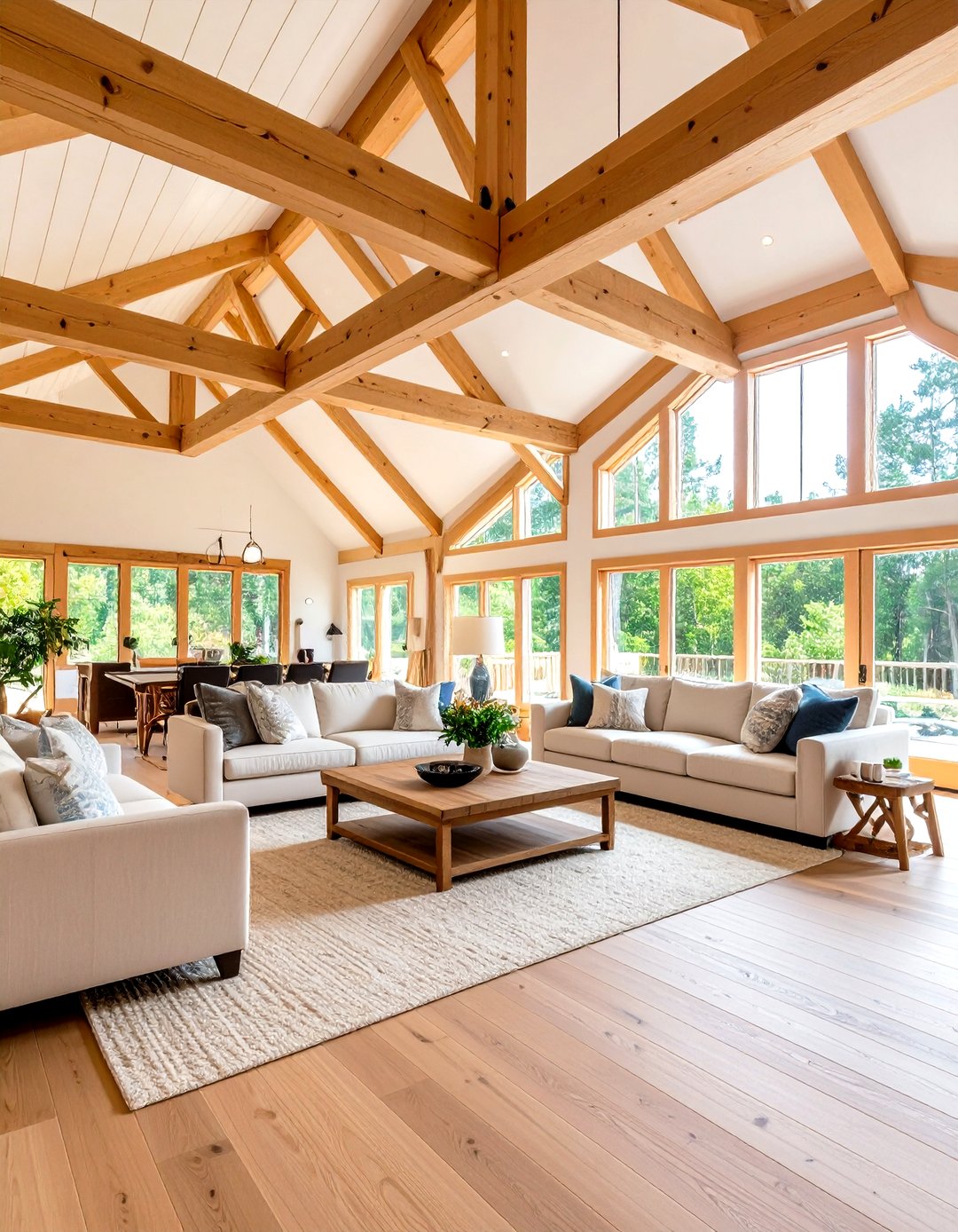 24 Exposed Beam Living Room Ideas for Cozy Open Layouts - Too Much Time