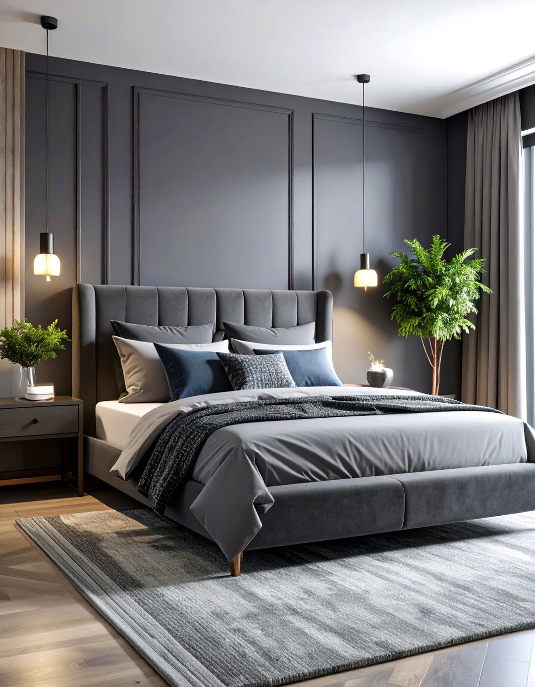 24 Charcoal Bedroom Ideas for Moody Comfort and Texture - Too Much Time