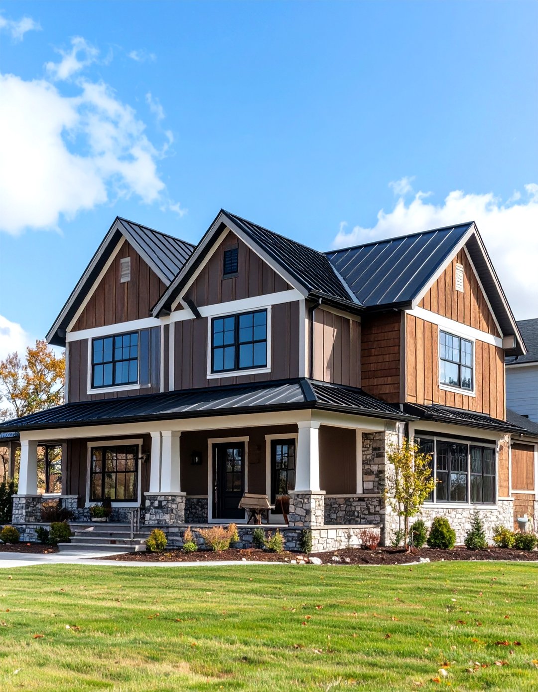 24 Dark Brown House Exterior Ideas for Warm Curb Appeal - Too Much Time