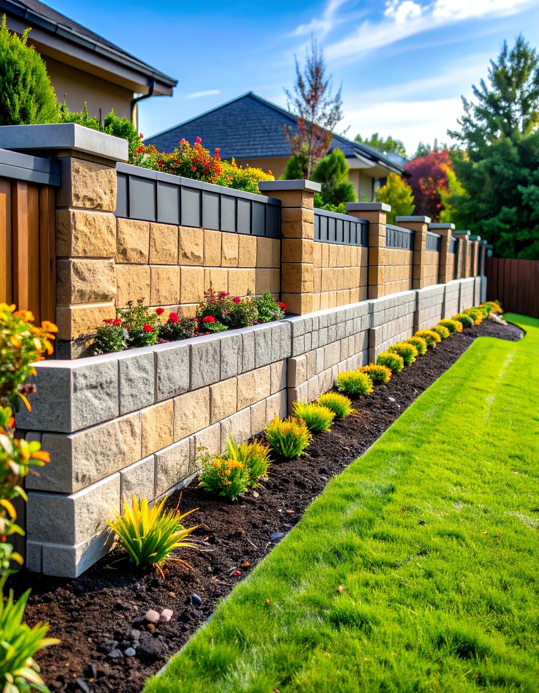 24 Cinder Block Fence Ideas: Sturdy, Decorative Walls Now - Too Much Time