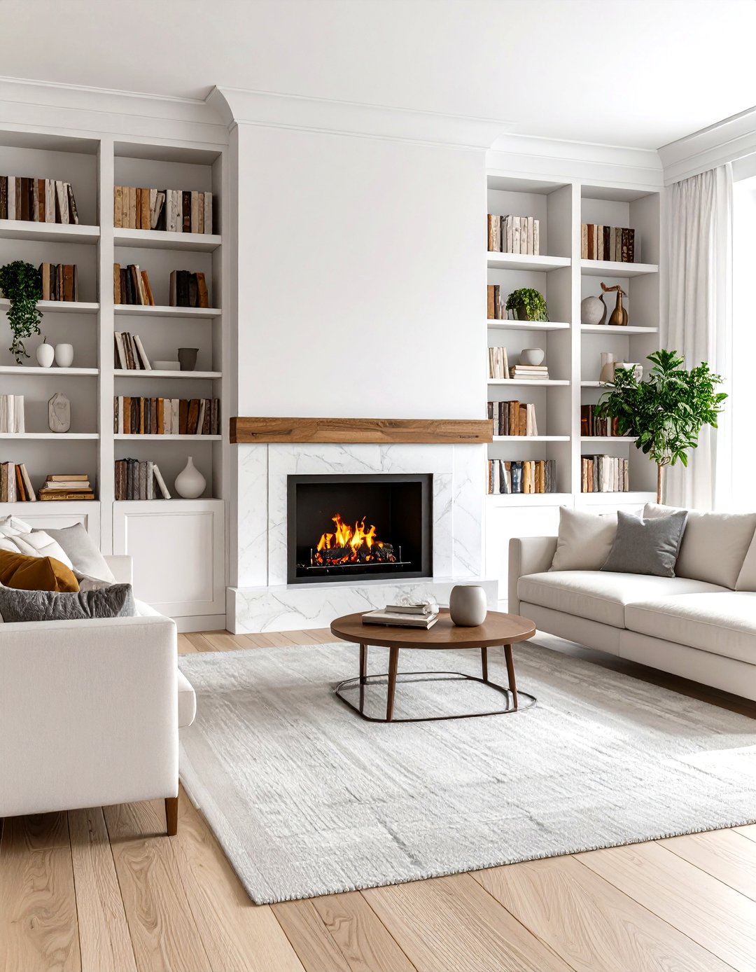 24 Fireplace with Bookshelves for Stylish Warmth Ideas - Too Much Time