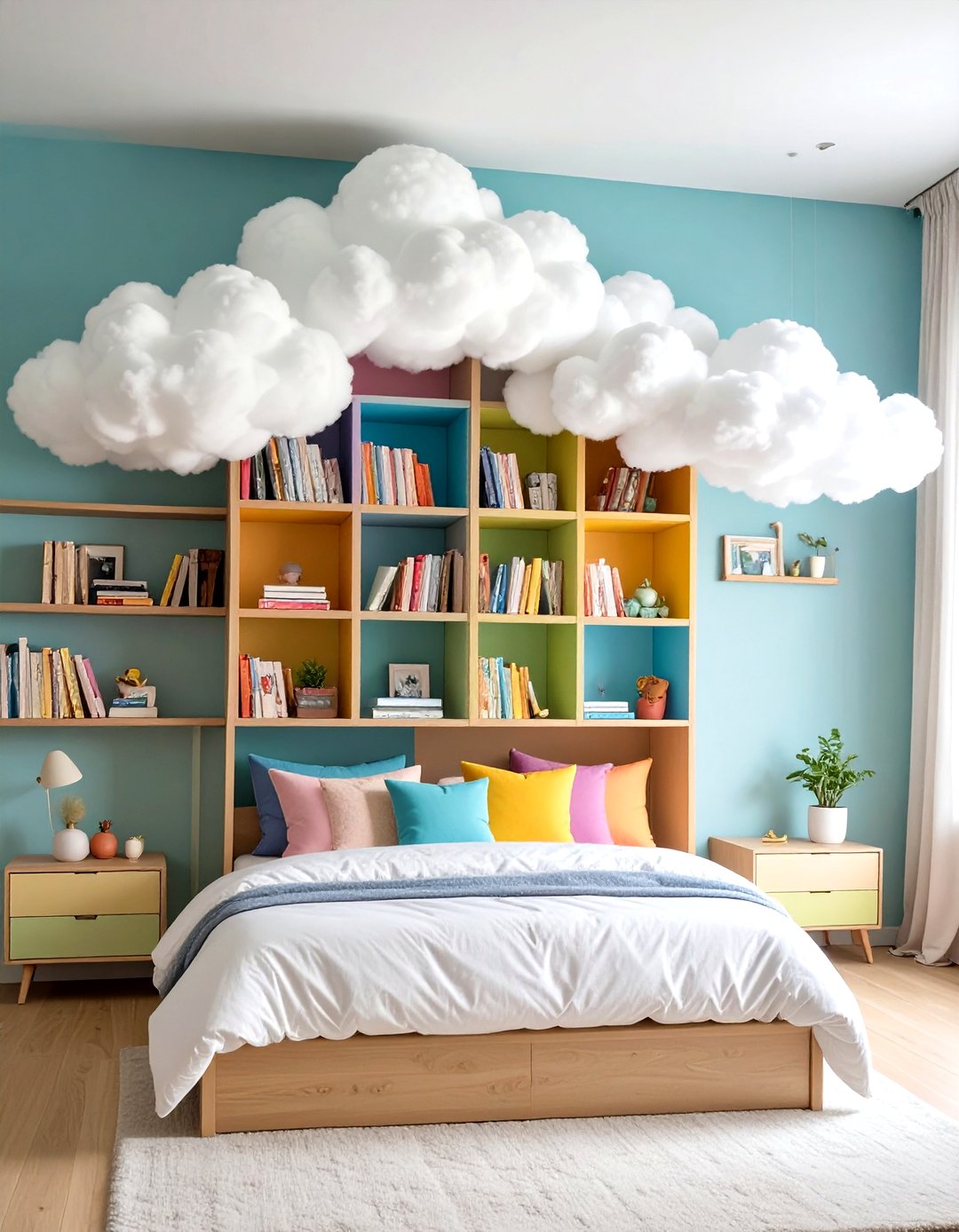 24 Cloud Themed Bedroom Ideas: Soft, Dreamy Interiors - Too Much Time