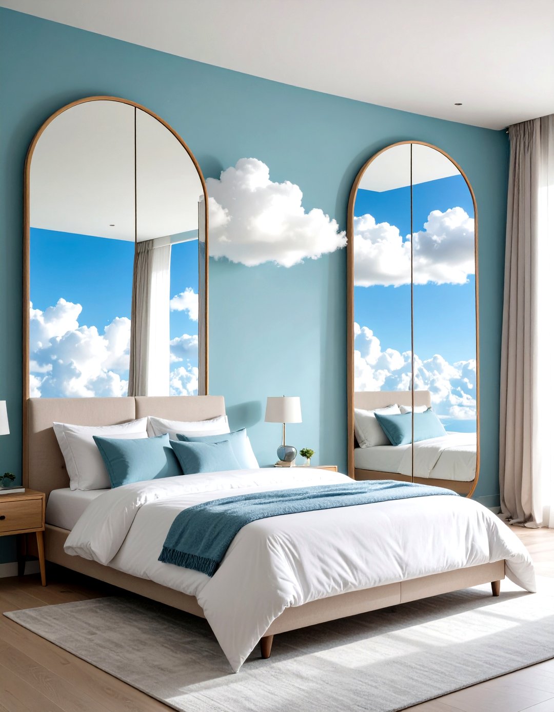 24 Cloud Themed Bedroom Ideas: Soft, Dreamy Interiors - Too Much Time