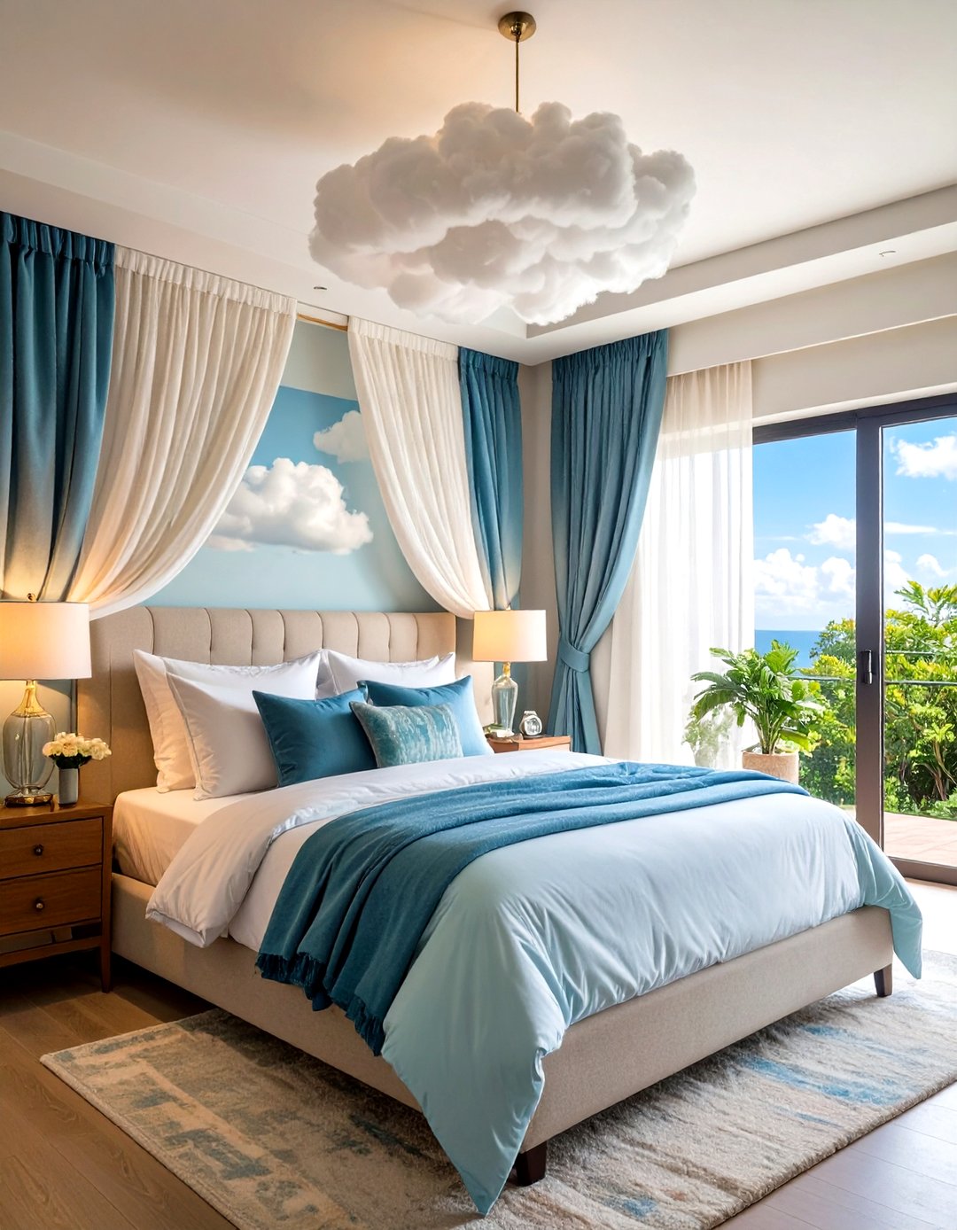 24 Cloud Themed Bedroom Ideas: Soft, Dreamy Interiors - Too Much Time