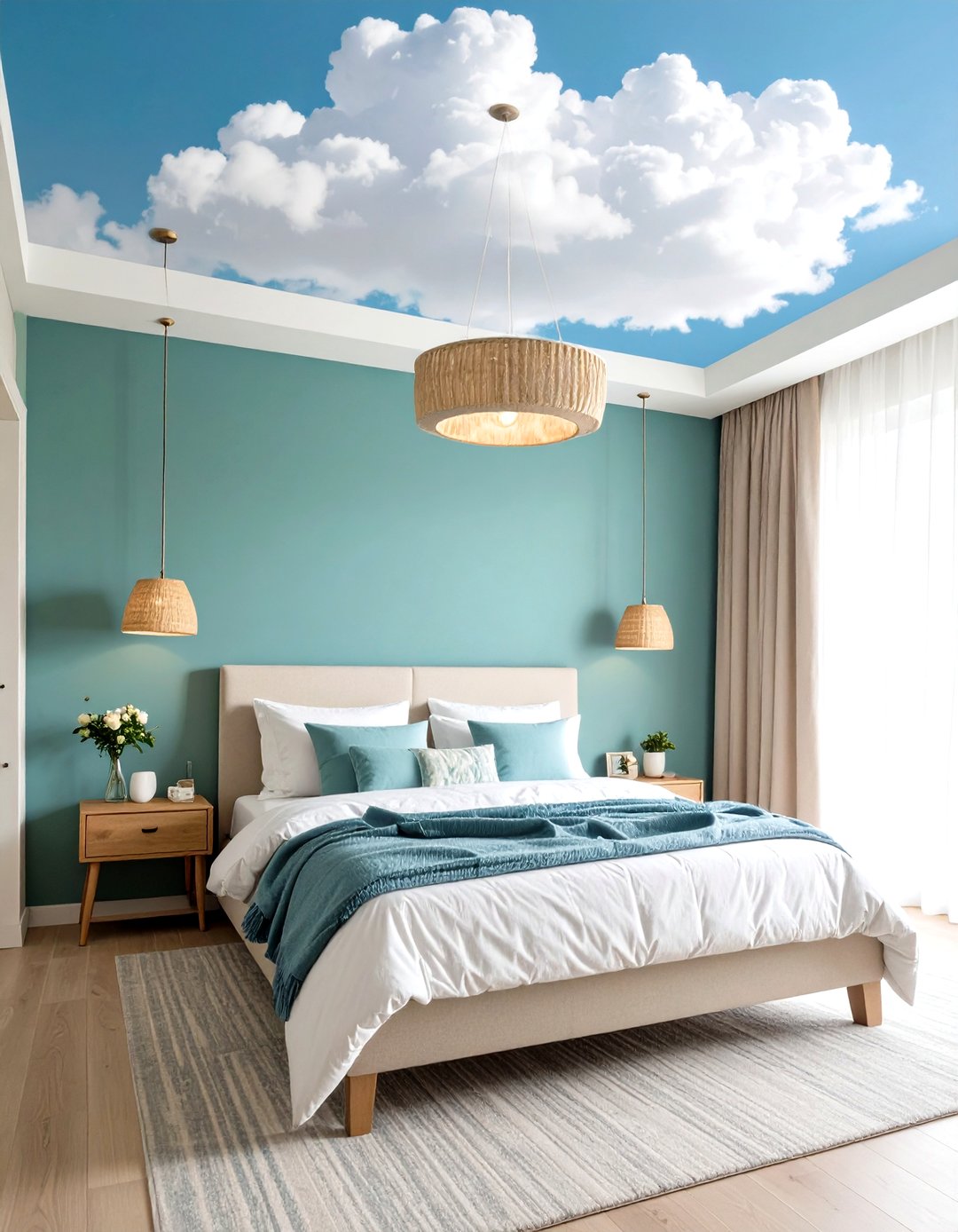 24 Cloud Themed Bedroom Ideas: Soft, Dreamy Interiors - Too Much Time