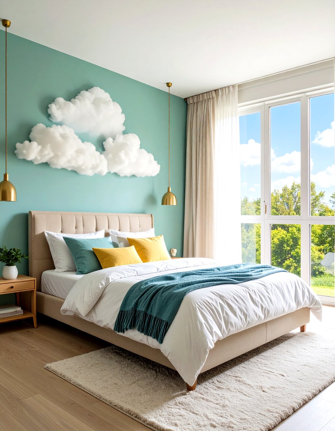24 Cloud Themed Bedroom Ideas: Soft, Dreamy Interiors - Too Much Time
