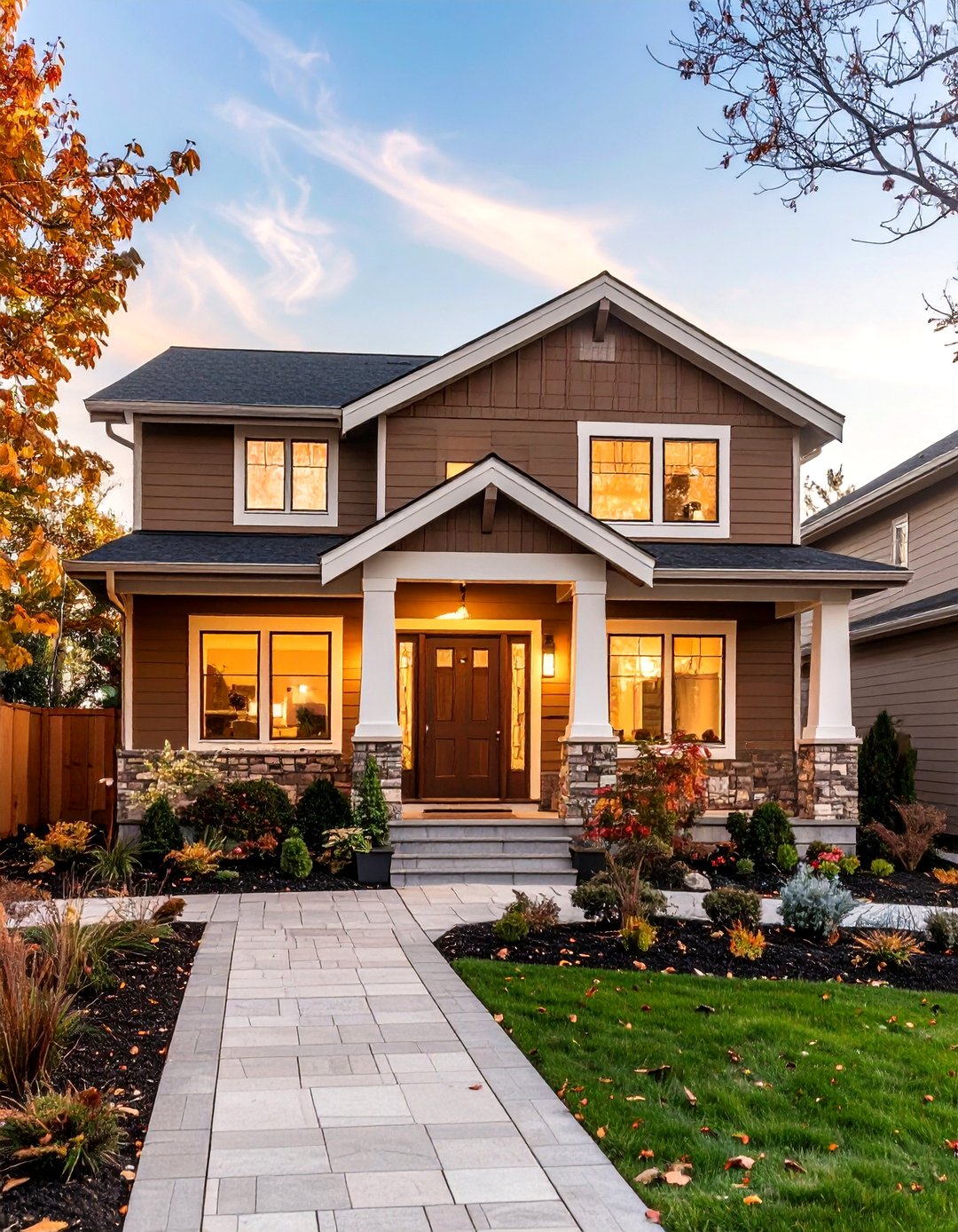 24 Dark Brown House Exterior Ideas for Warm Curb Appeal - Too Much Time