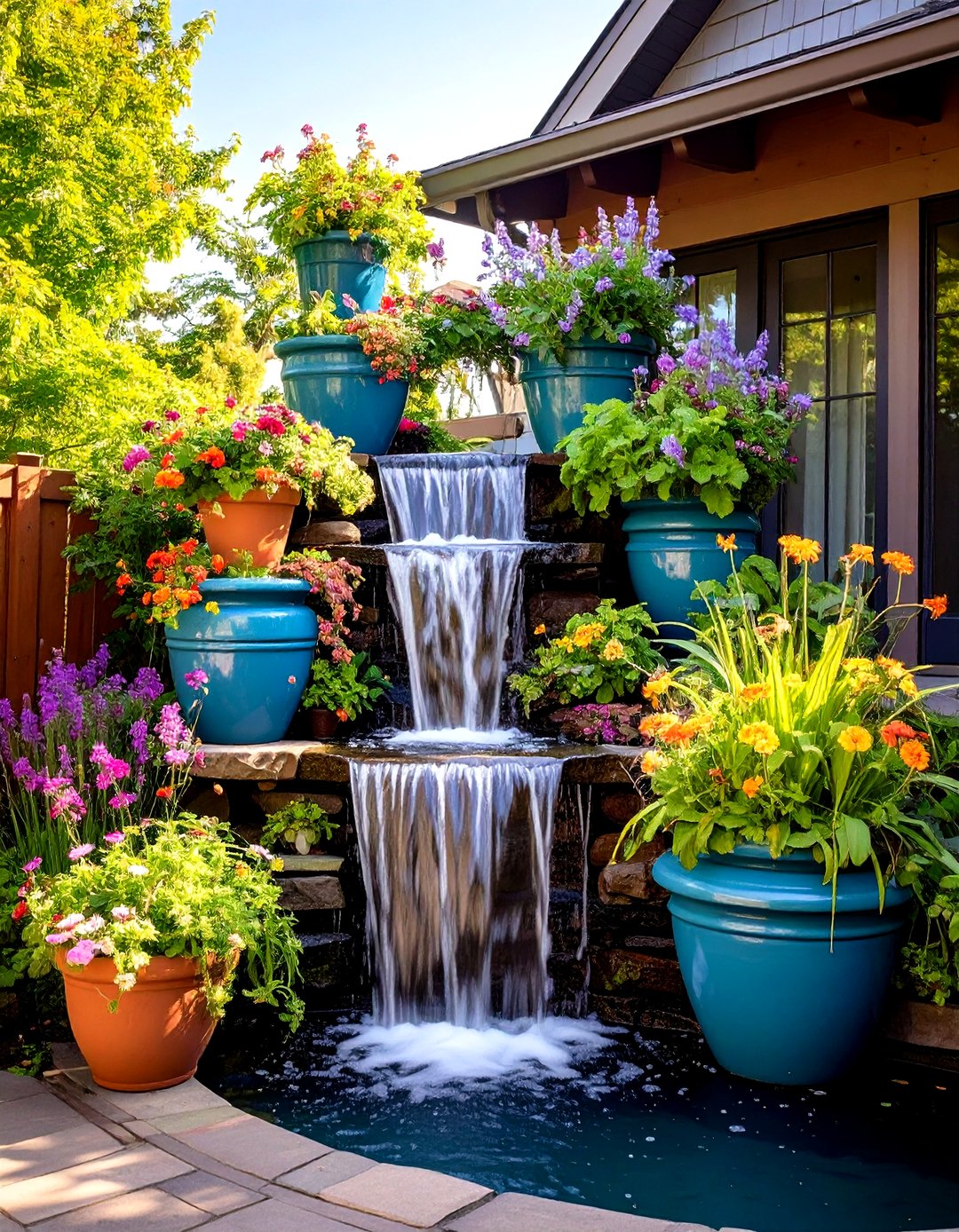 Waterfall Containers 24 Small Pond Ideas with Waterfalls for Tranquil Ponds - Too Much Time