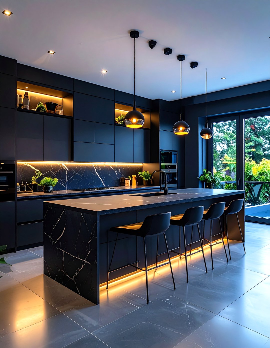 24 Kitchens with Beautiful Black Cabinets in Kitchens - Too Much Time
