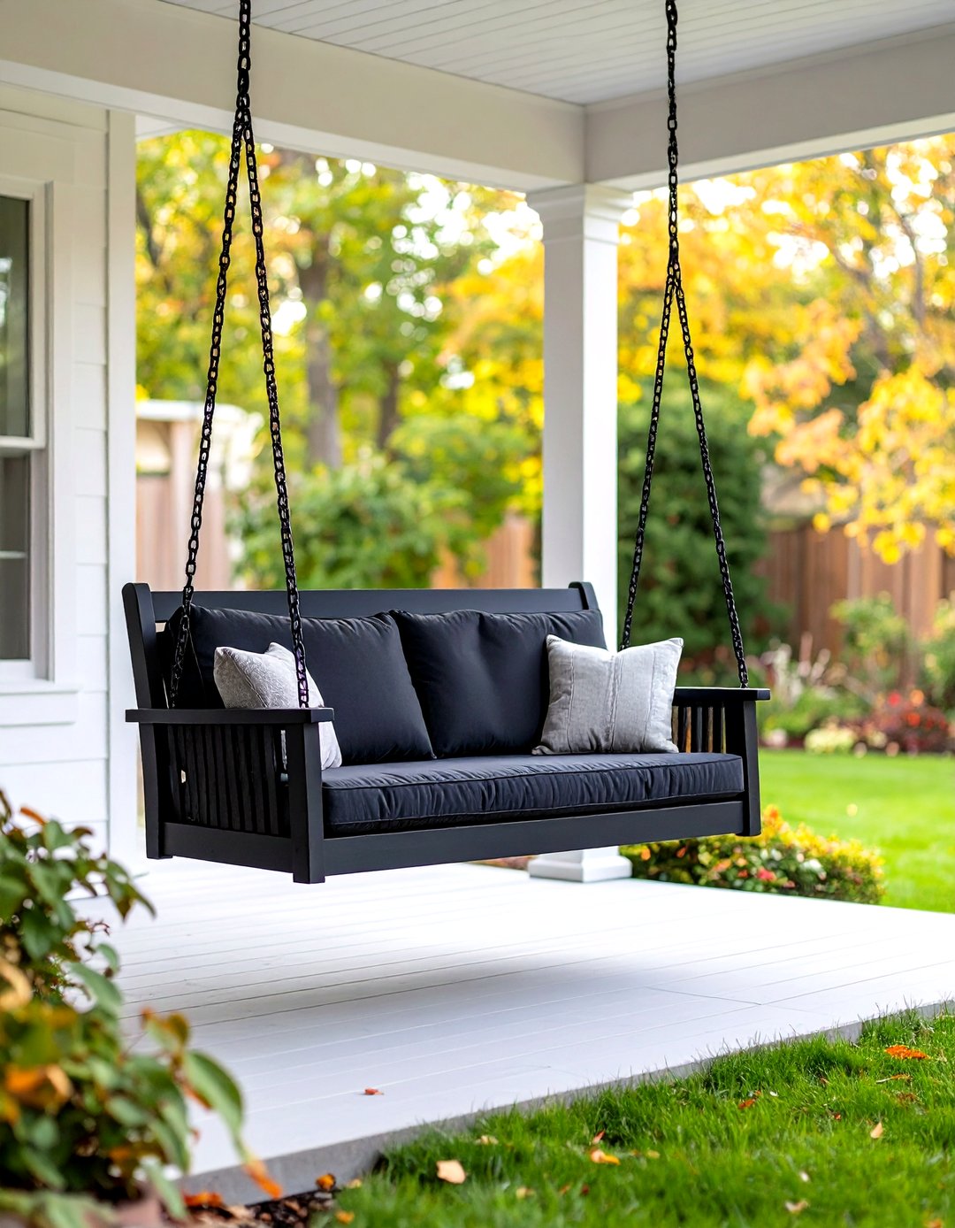 24 Black Porch Ideas for Cozy Outdoor Living Spaces - Too Much Time