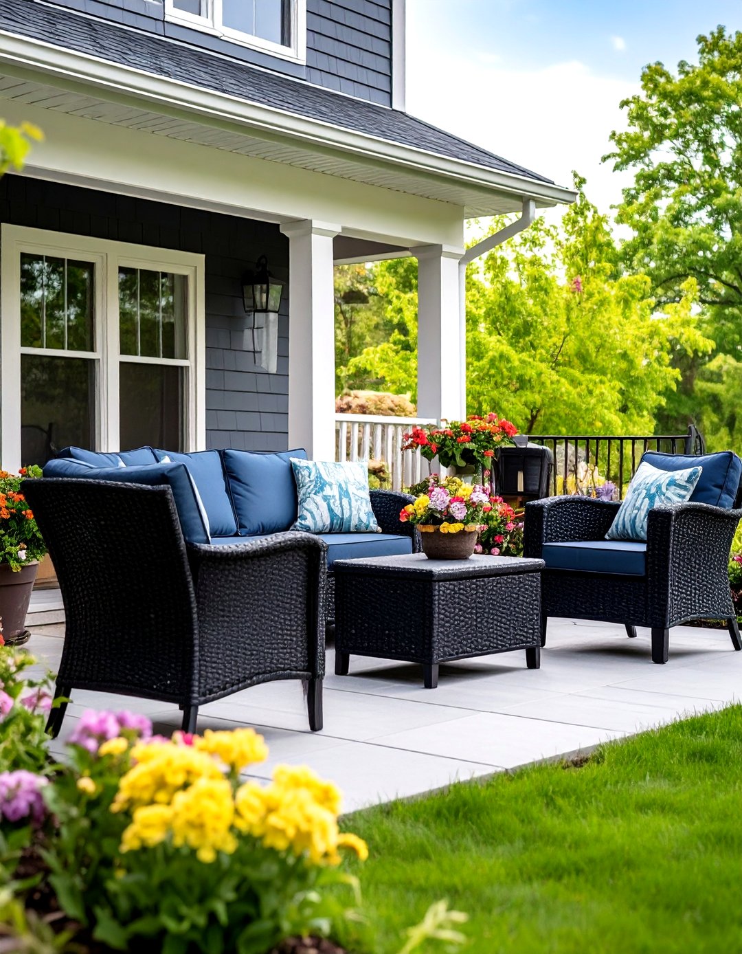 24 Black Porch Ideas for Cozy Outdoor Living Spaces - Too Much Time