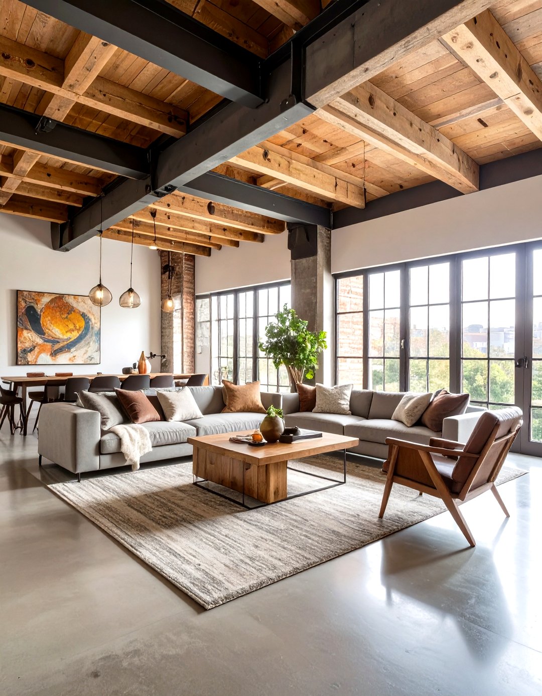 24 Exposed Beam Living Room Ideas for Cozy Open Layouts - Too Much Time