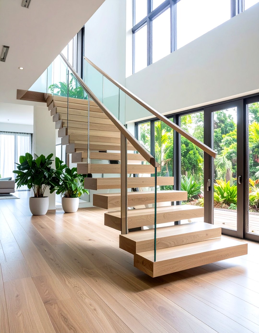 24 White Oak Staircase Ideas to Elevate Entryways Now - Too Much Time