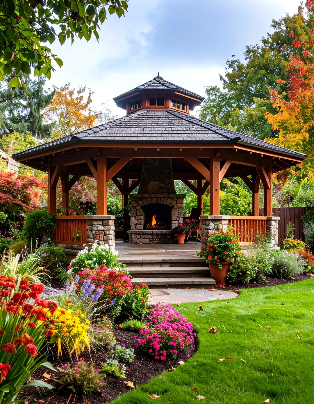 24 Gazebo with Fireplace: Stylish Shelter for Evenings - Too Much Time