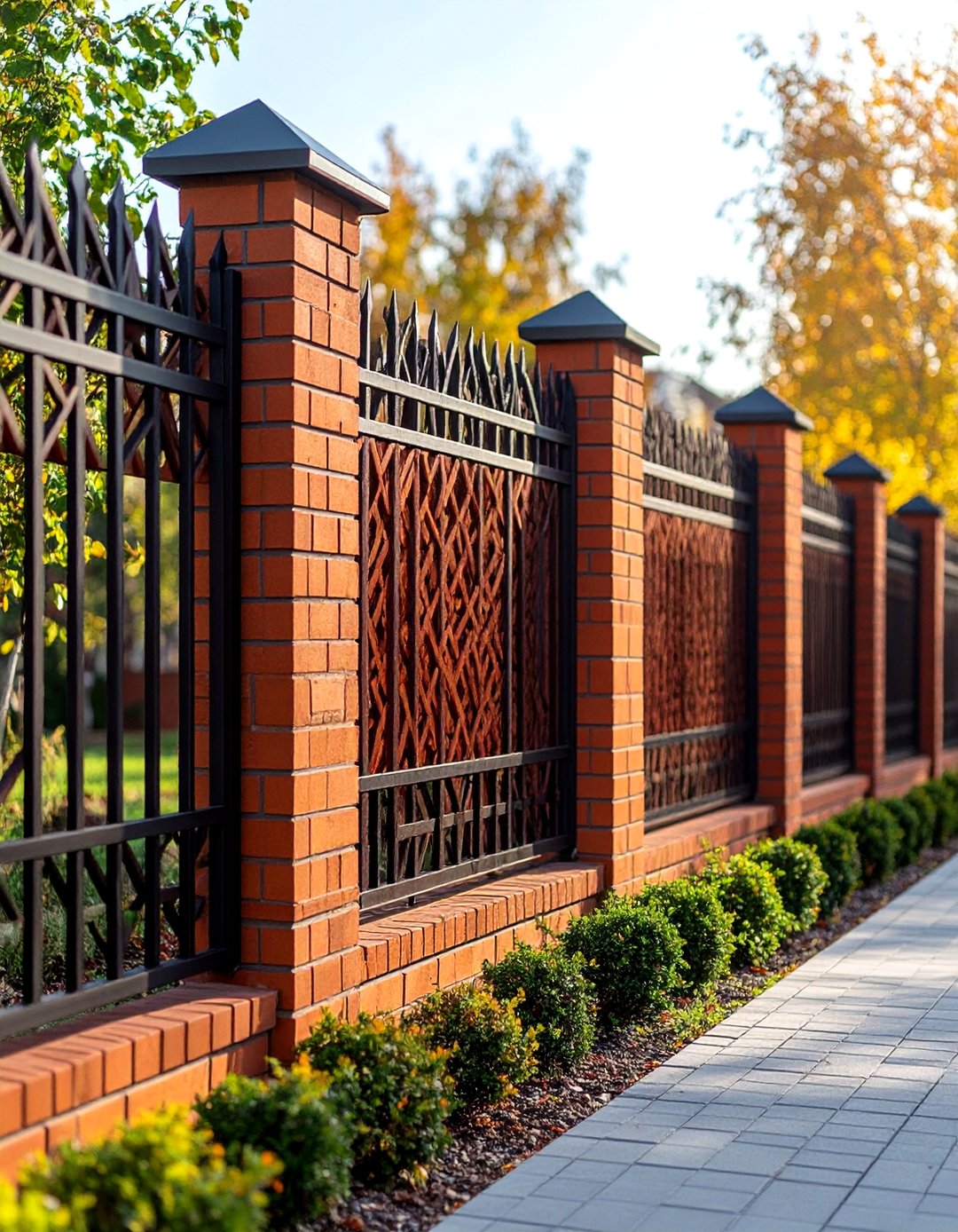 24 Brick Fence Ideas to Boost Curb Appeal and Privacy - Too Much Time