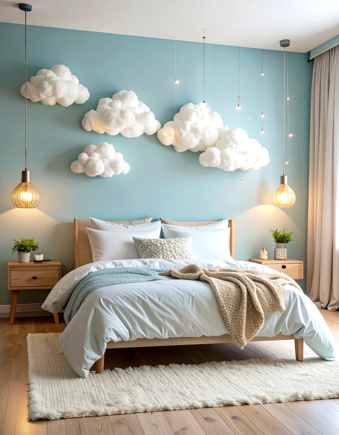 24 Cloud Themed Bedroom Ideas: Soft, Dreamy Interiors - Too Much Time