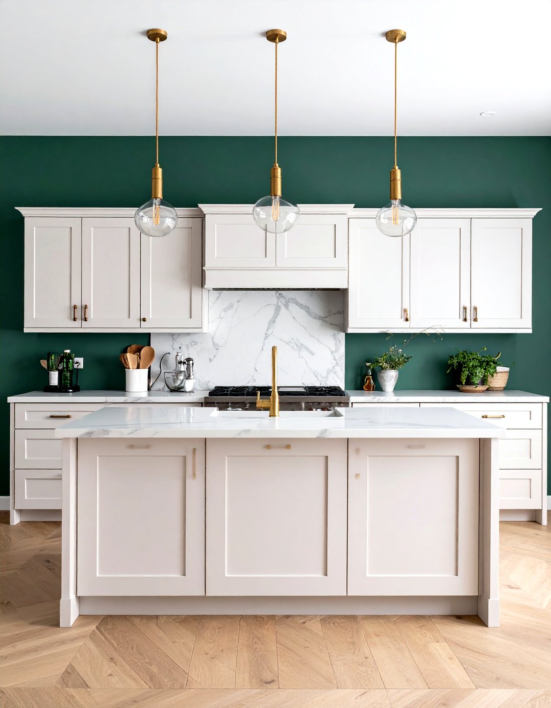 24 Dark Green Kitchen Ideas for Modern Kitchens Today - Too Much Time
