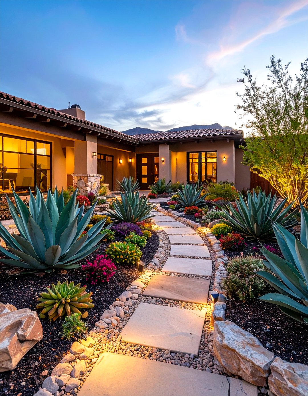 24 Desert Landscape Ideas for Low-water Curb Appeal - Too Much Time