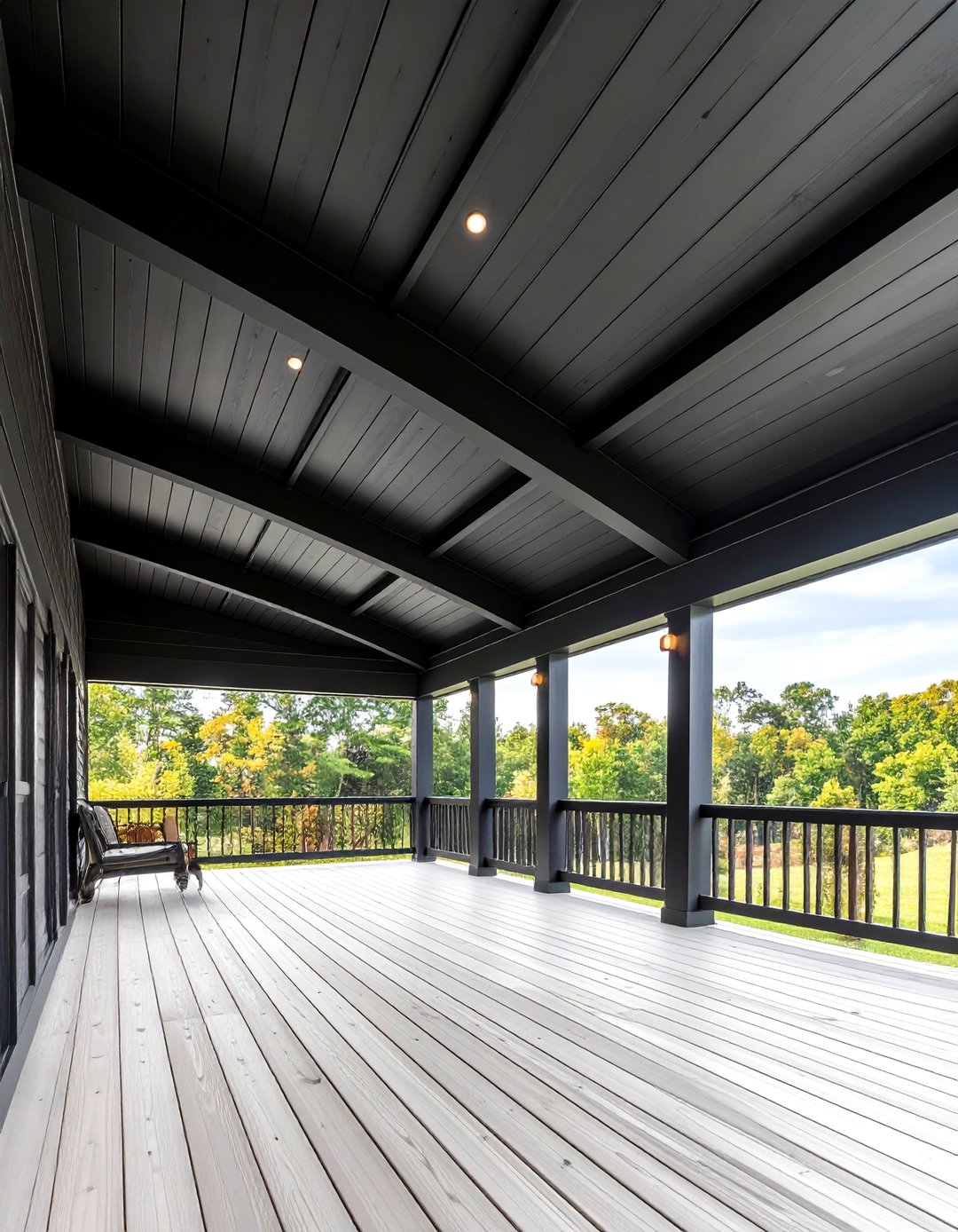 24 Black Porch Ideas for Cozy Outdoor Living Spaces - Too Much Time