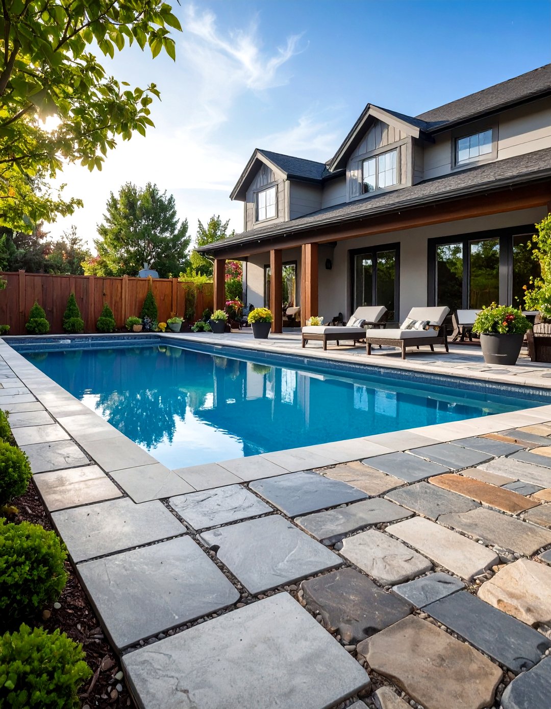 24 Stamped Concrete Pool Deck Ideas: Durable & Stylish - Too Much Time