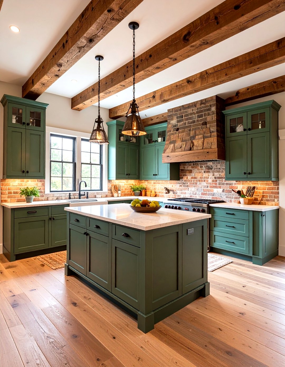 24 Rustic Sage Green Kitchen Cabinets for Warm Neutrals - Too Much Time
