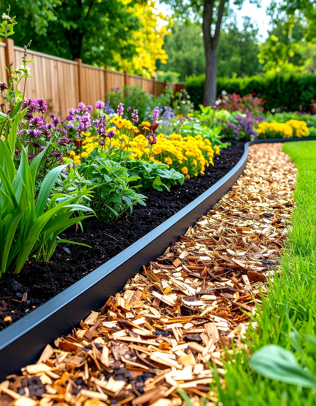 24 Mulch Edging Ideas to Frame Garden Beds, and Reduce Weeds - Too Much ...