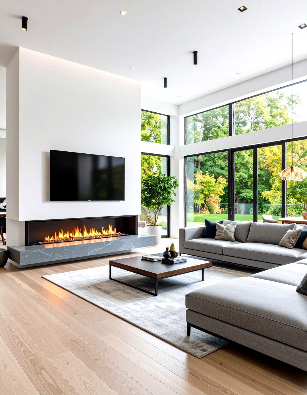 24 Linear Fireplace Ideas with Tv Above: Stylish Design - Too Much Time
