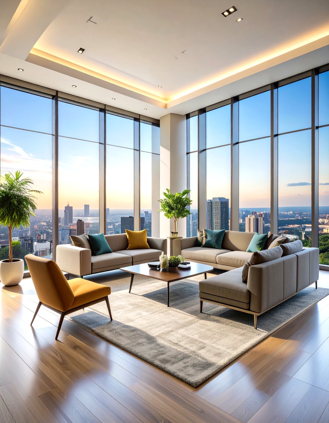 24 Penthouse Design Ideas for Modern Urban Luxe Vibes - Too Much Time - Glass Ceiling Penthouse Ideas