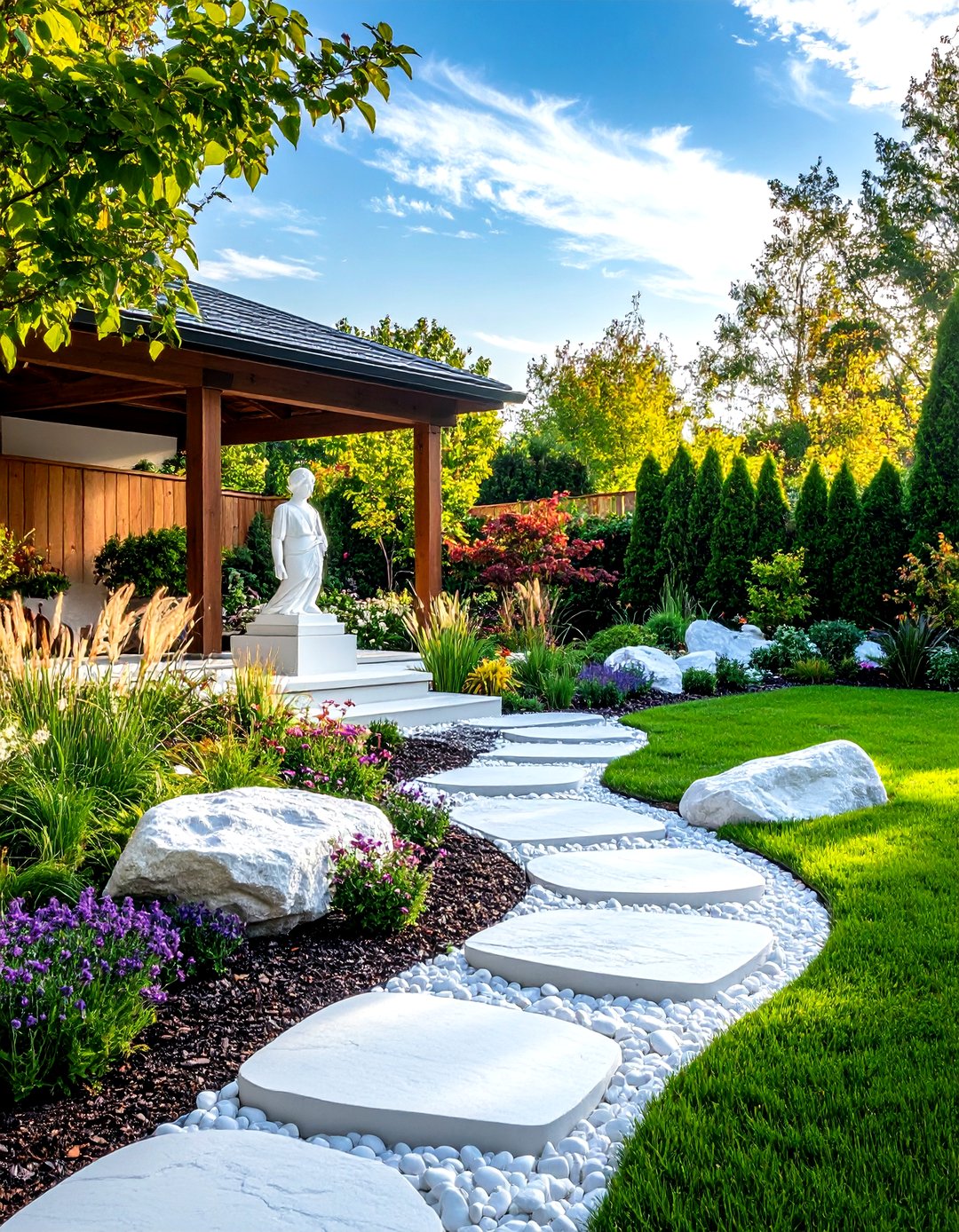 24 White Rock Landscaping Ideas for Bright Exteriors - Too Much Time