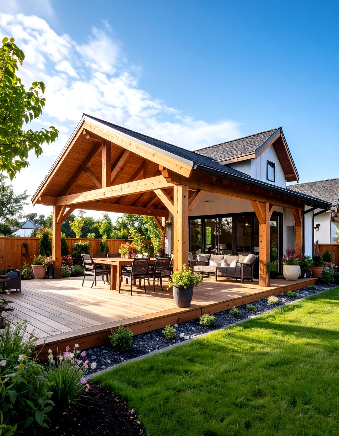 24 Gable Patio Roof Design Ideas for Stylish Shade - Too Much Time