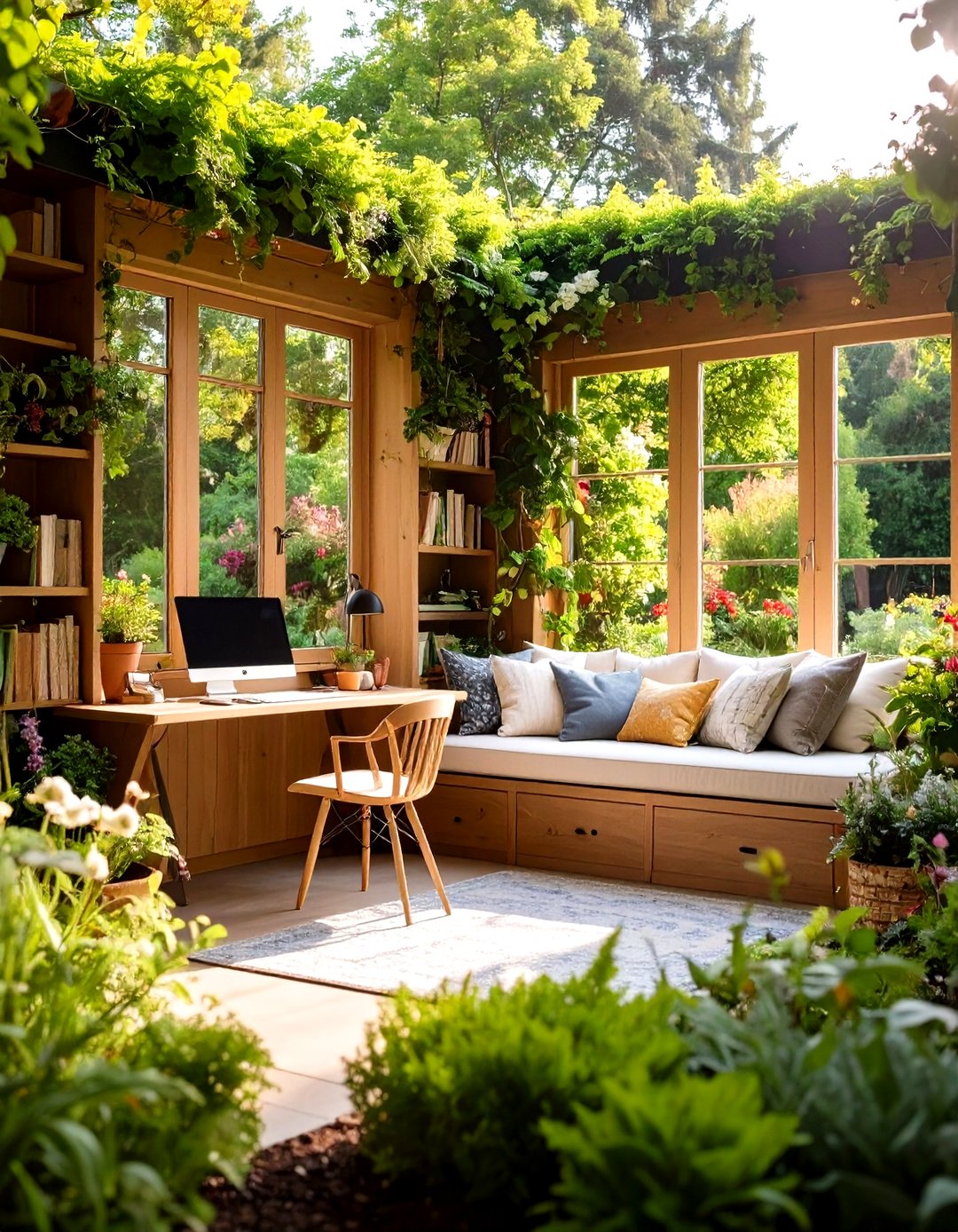 24 Garden Office Ideas: Create a Calm Outdoor Workspace - Too Much Time