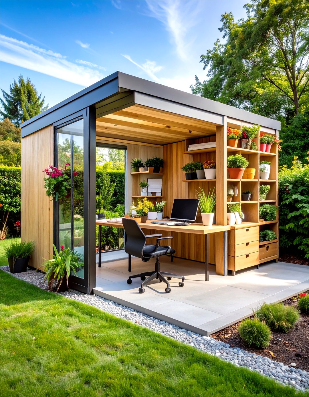 24 Garden Office Ideas: Create a Calm Outdoor Workspace - Too Much Time