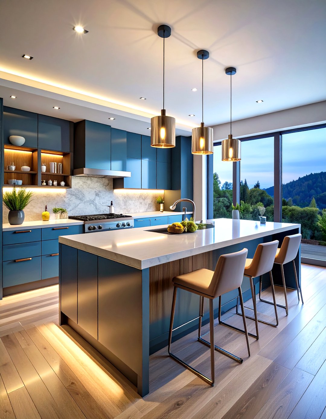 Luxurious Modern Penthouse Kitchen Concept - Gourmet Penthouse Apartment Kitchen