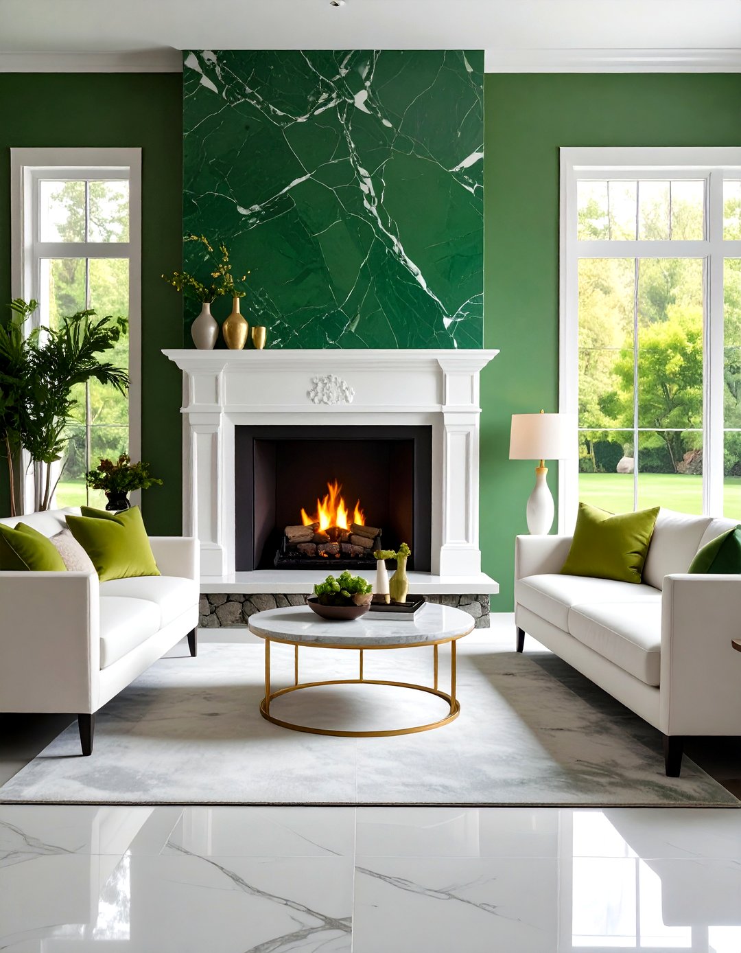 24 Green Fireplace Ideas to Warm The Room Beautifully - Too Much Time