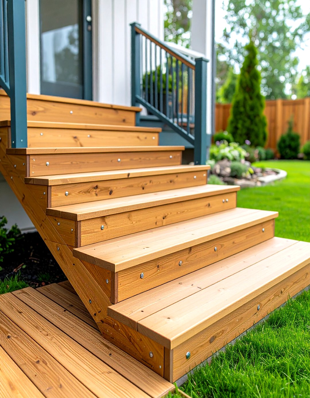 Decking Steps Inset 24 Deck Steps Ideas: Safer, Easier Outdoor Access Tips - Too Much Time