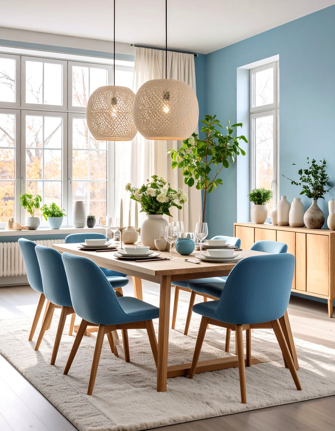 24 Blue Dining Room Ideas to Refresh Your Dining Area. - Too Much Time