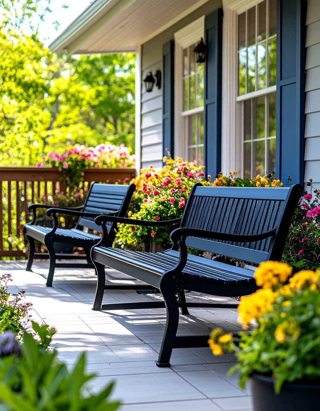 24 Black Porch Ideas for Cozy Outdoor Living Spaces - Too Much Time