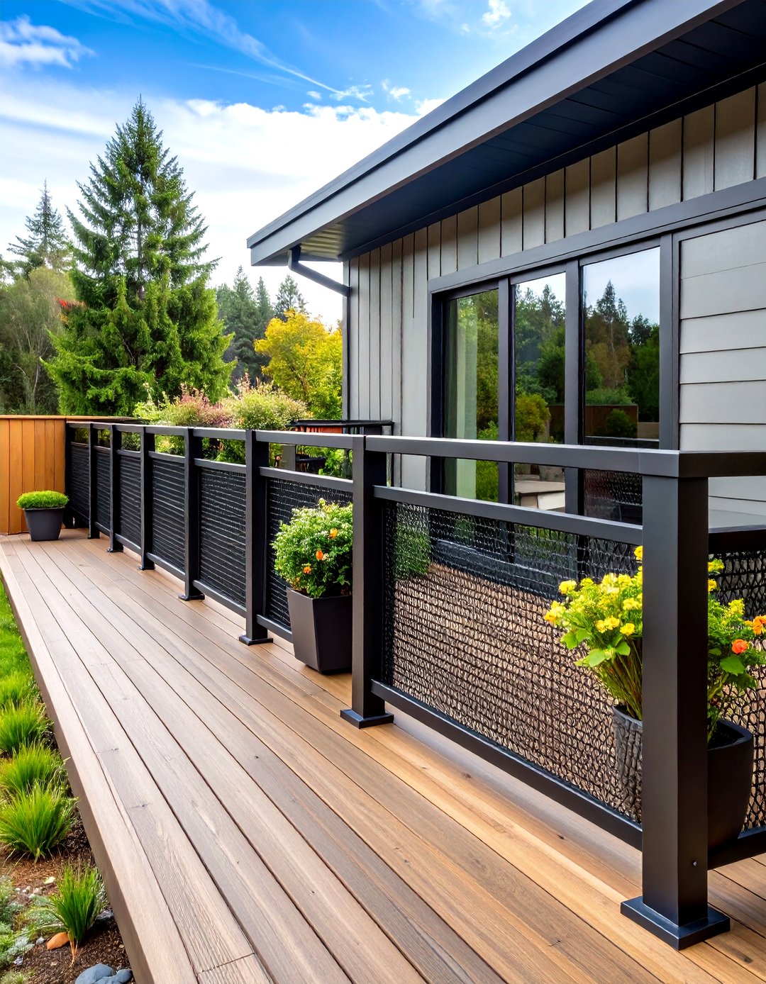 Black Hog Wire Deck Railing