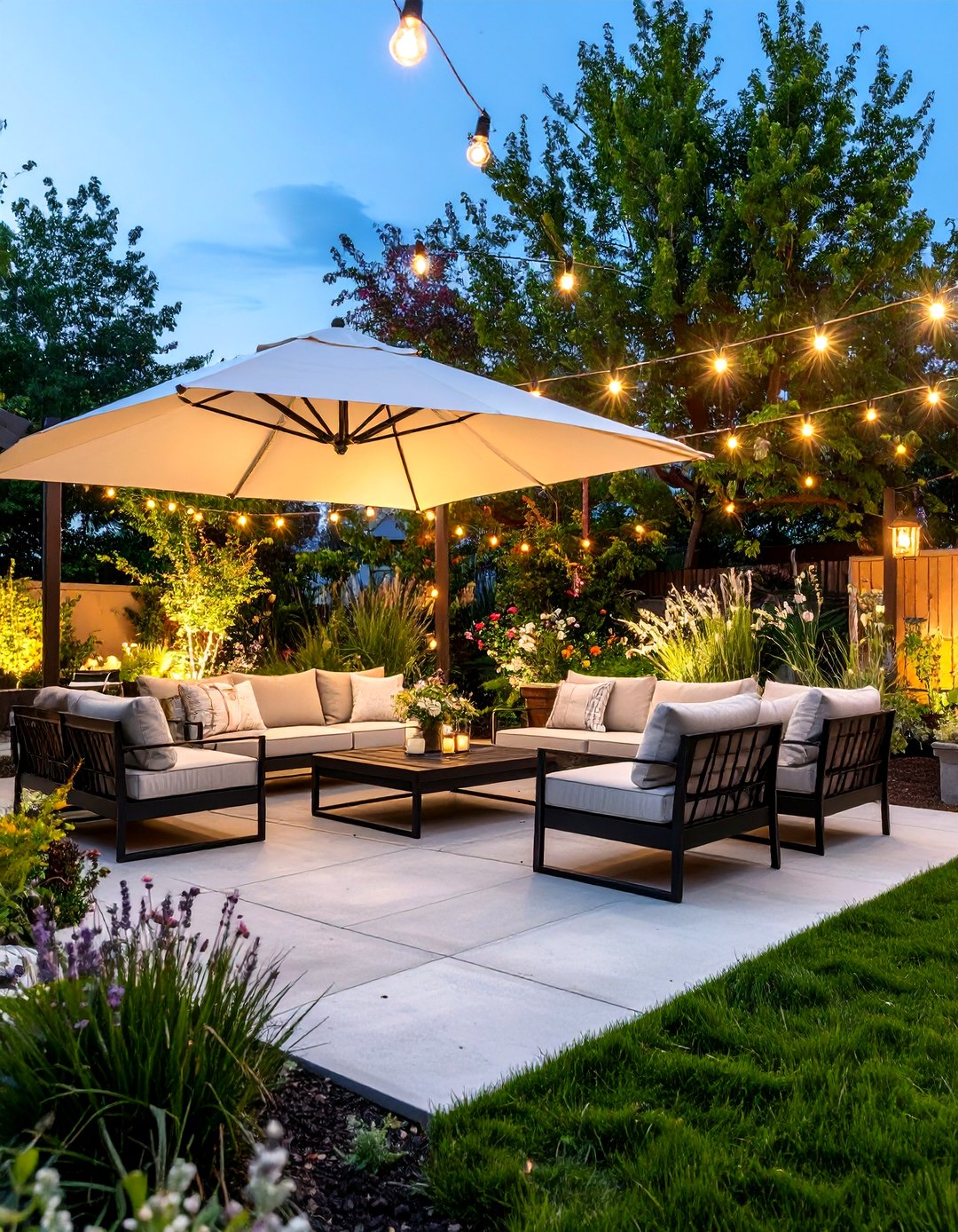24 Black and White Patio Ideas for Chic Outdoor Spaces - Too Much Time
