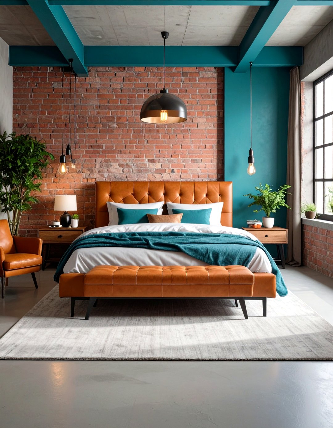 24 Teal and Orange Bedroom Ideas to Brighten Spaces - Too Much Time