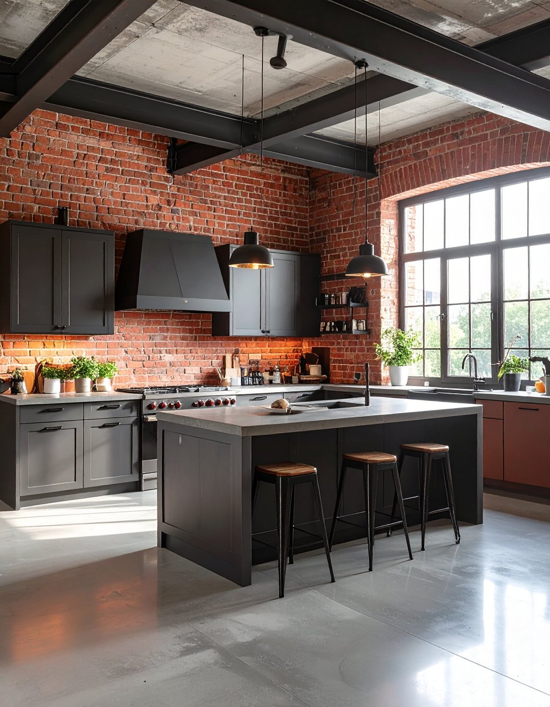 24 Red Brick Kitchen Ideas for Warm, Inviting Spaces - Too Much Time