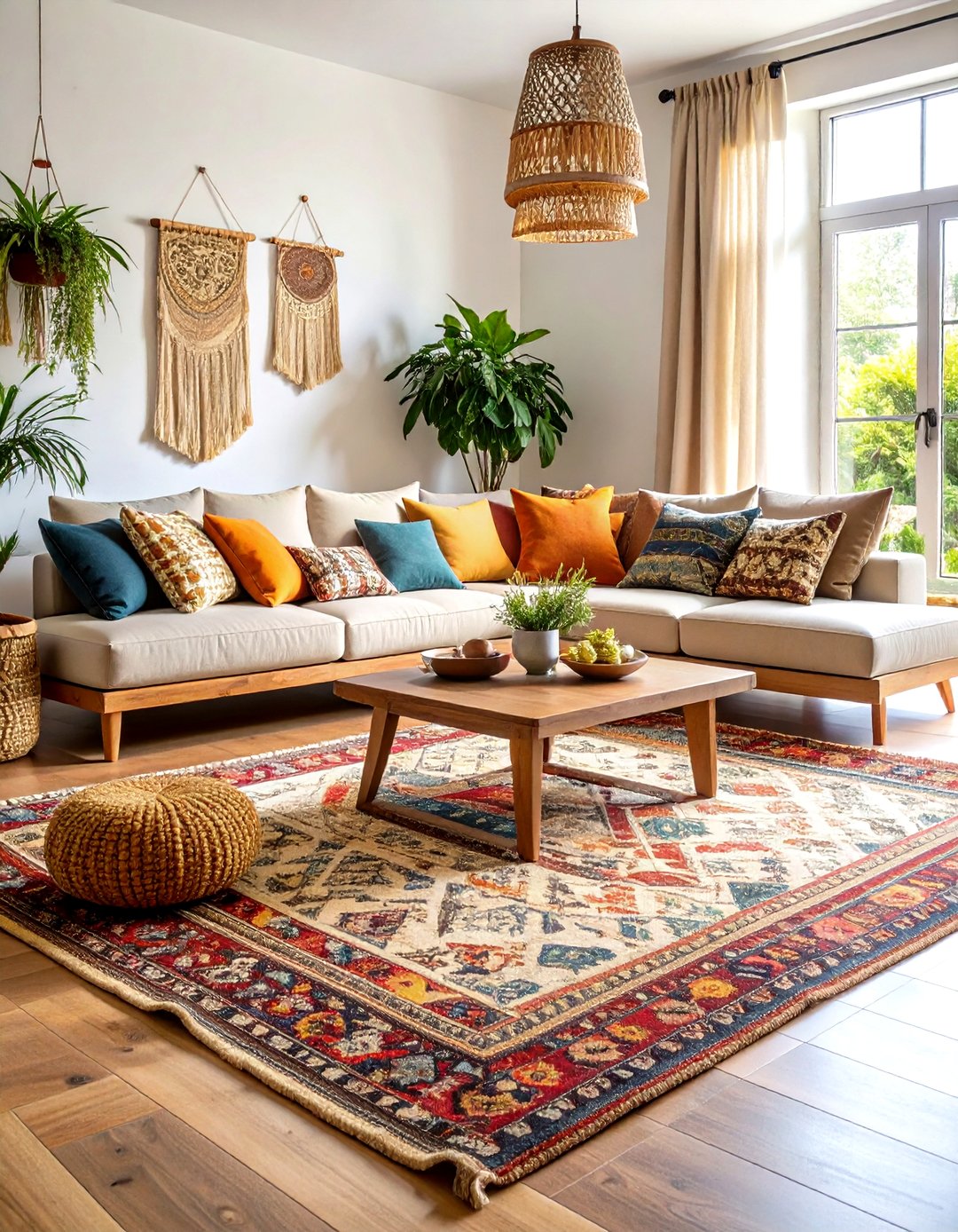 24 Boho Rug Ideas to Add Texture and Color to Rooms - Too Much Time