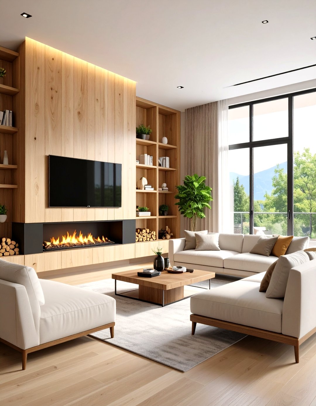 24 Linear Fireplace Ideas with Tv Above: Stylish Design - Too Much Time