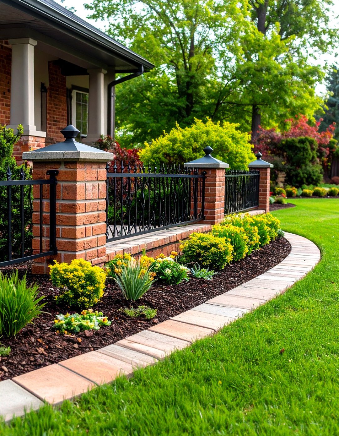 24 Brick Fence Ideas to Boost Curb Appeal and Privacy - Too Much Time