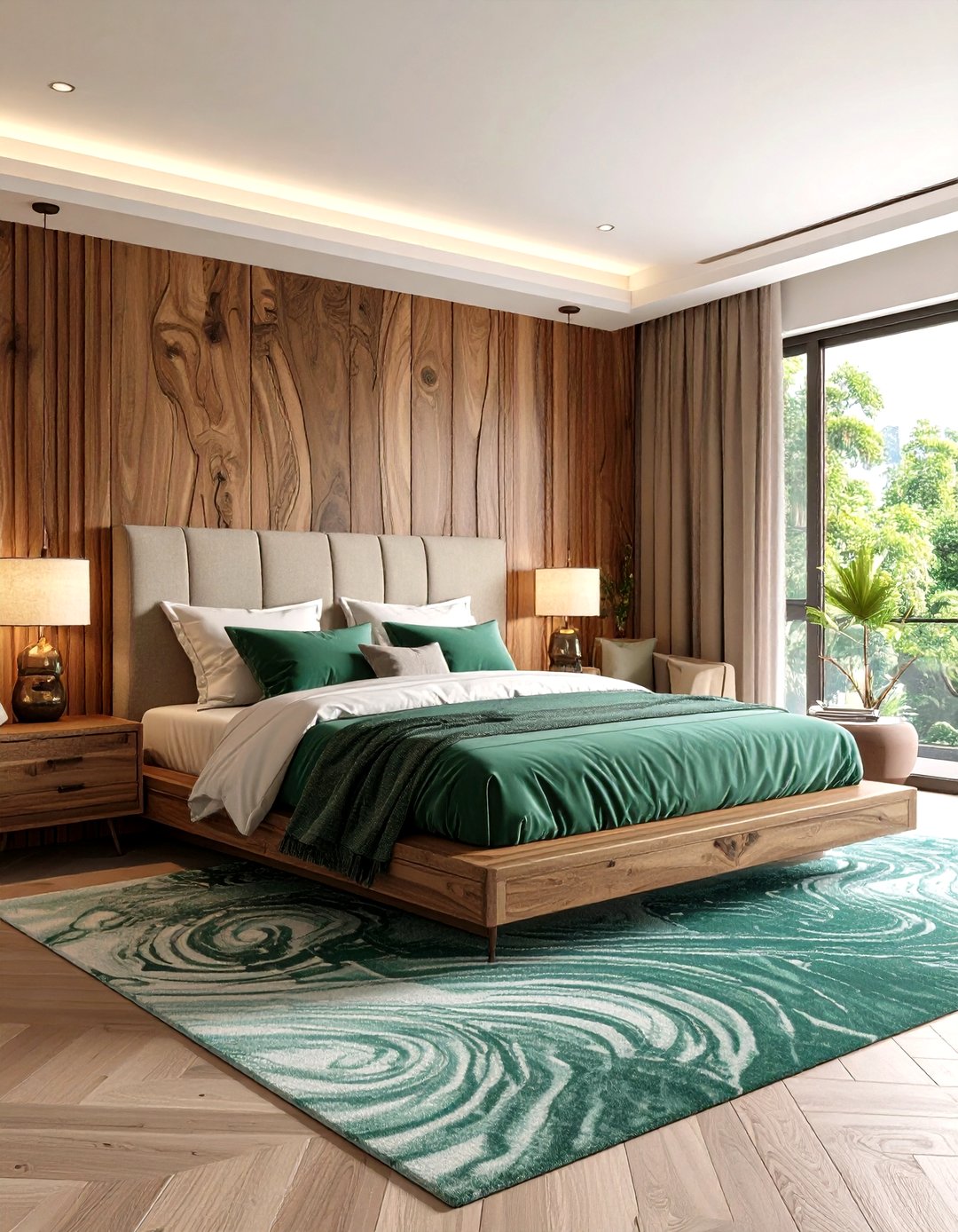 24 Green and Brown Bedroom Ideas for Serene Spaces - Too Much Time