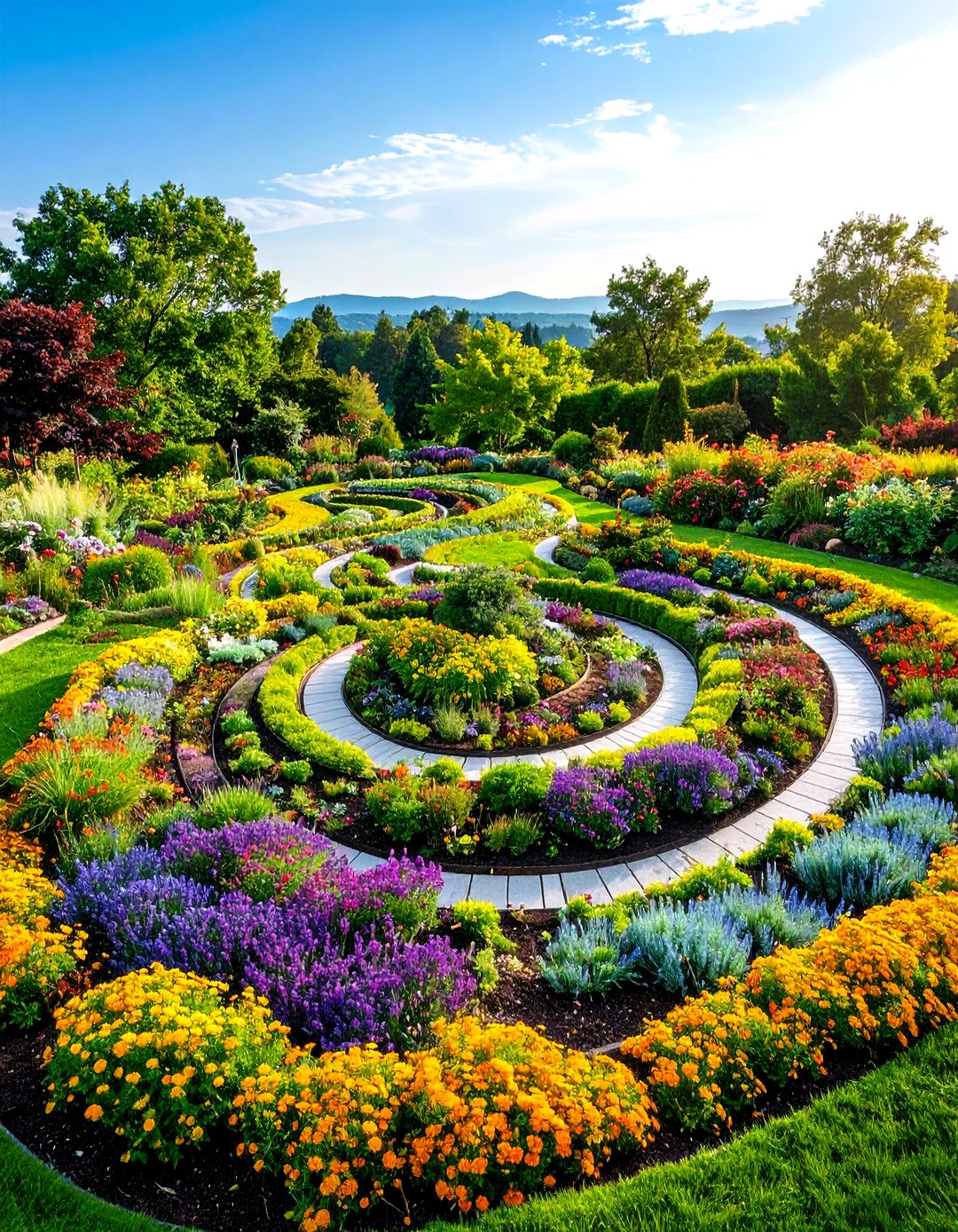 Image showcasing 24 Spiral Garden Design Ideas: Lovely Winding Paths - Too Much Time